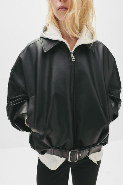 Samy - Veste bomber similicuir